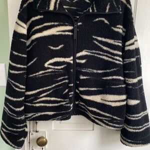 Zebra Print Fleece Jacket